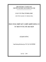 Phân tích, thiết kế và điều khiển động cơ từ trở ở vùng tốc độ thấp 