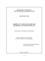 Nghiên cứu tính toán thiết kế hệ thống cáp ngầm trung áp 