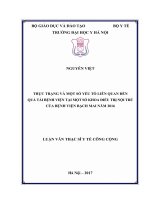 Thực trạng và một số yếu tố liên quan đến quá tải bệnh viện tại một số khoa điều trị nội trú của bệnh viện bạch mai năm 2016 