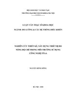 Nghiên cứu thiết kế, xây dựng thiết bị đo nồng độ chì trong môi trường sử dụng công nghệ FPAA 