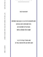 Mô phỏng nhận dạng và các yếu tố ảnh hưởng đến đánh giá chất lượng điện năng (sụt giảm điện áp ngắn hạn) trong lưới điện công nghiệp 
