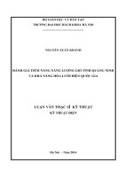 Đánh giá tiềm năng năng lượng gió của tỉnh quảng ninh và khả năng hòa lưới điện quốc gia 