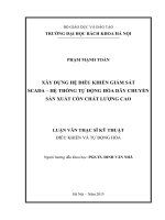 Xây dựng hệ điều khiển giám sát SCADA – hệ thống tự động hóa dây chuyền sản xuất cồn chất lượng cao  