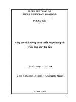 Nâng cao chất lượng điều khiển tháp chưng cất trong nhà máy lọc dầu 