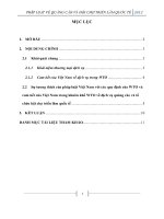 Đề tài đánh giá về sự tương thích của pháp luật việt nam với các quy định của WTO và cam kết của việt nam trong khuôn khổ WTO về dịch vụ quảng cáo và tổ chức 