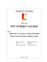 THIẾT kế và LAYOUT MẠCH TÍCH hợp điểm ẢNH APS CHO CAMERA CMOS 
