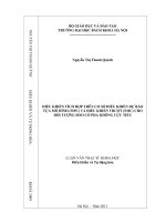 Điều khiển tích hợp trên cơ sở điều khiển dự báo tựa mô hình (MPC) và điều khiển trượt (SMC) cho đối tượng SISO có pha không cực tiểu 