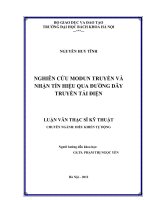 Nghiên cứu modun truyền và nhận tín hiệu qua đường dây truyền tải điện 