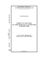 Nghiên cứu chuẩn hóa các thiết bị bảo vệ và tự động hóa lưới phân phối 