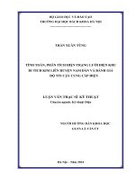 Tính toán, phân tích hiện trạng lưới điện khu di tích kim liên, huyện nam đàn và đánh giá độ tin cậy cung cấp điện 