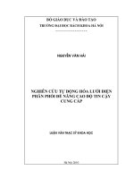 Nghiên cứu tự động hóa lưới điện phân phối để nâng cao độ tin cậy cung cấp điện 