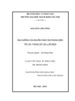 Ảnh hưởng của nguồn phân tán phong điện đến các thông số của lưới  