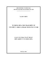 Tự động hóa cho trạm biến áp tân phú 3 320kVA 350,4kv bằng PLC s7 300 