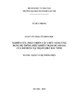 Nghiên cứu, phát triển các chức năng ứng dụng hệ thống điều khiển trạm sicam sas của siemens tại trạm 220KV bắc ninh 