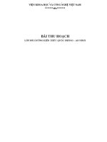 Bài thu hoạch lớp bồi dưỡng kiến thức quốc phong an ninh