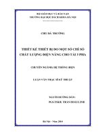 Thiết kế thiết bị đo một số chỉ số chất lượng điện năng cho tải ba pha 