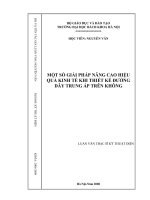 Một số giải pháp nâng cao hiệu quả kinh tế khi thiết kế đường dây trung áp trên không 