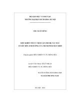 Điều khiển tối ưu tiệm cận cho hệ tay máy có xét đến ảnh hưởng của thành phần bất định 