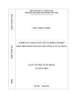 Nghiên cứu thuật toán tái cấu hình lưới điện phân phối nhằm giảm tổn thất công suất tác dụng 
