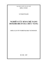 Nghiên cứu bào chế nano doxorubicin đa chức năng 