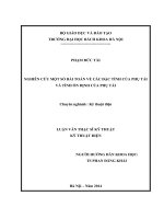 Nghiên cứu một số bài toán về các đặc tính của phụ tải và tính ổn định của phụ tải 