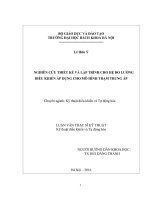 Nghiên cứu thiết kế và lập trình cho hệ đo lường điều khiển áp dụng cho mô hình trạm trung áp 