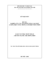 Nghiên cứu các giải pháp nâng cao chất lượng điện năng trong lưới điện phân phối 