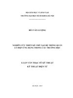 Nghiên cứu   thiết kế   chế tạo hệ thống quản lý điện ứng dụng trong các trường học 