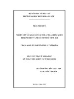 Nghiên cứu và khảo sát các thuật toán điều khiển 