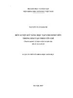 Rèn luyện kỹ năng học tập cho sinh viên trong đào tạo theo tín chỉ (tt)