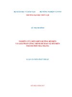 Nghiên cứu diễn biến đường bờ biển và giải pháp công trình để bảo vệ bãi biển thành phố Nha Trang (LA tiến sĩ)