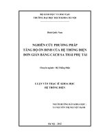 Nghiên cứu phương pháp tăng độ ổn định của hệ thống điện đơn giản bằng cách sa thải phụ tải 