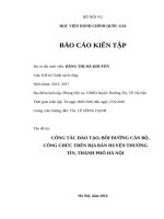 Công tác đào tạo, bồi dưỡng cán bộ, công chức trên địa bàn huyện thường tín, thành phố hà nội 