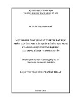 Một số giải pháp quản lý thiết bị dạy học nhằm đáp ứng nhu cầu quản lý đào tạo nghề của khoa điện trường đại học lao động xã hội   cơ sở sơn tây  