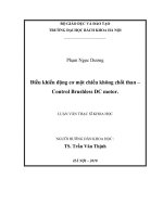 Điều khiển động cơ một chiều không chổi than 