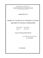 Nghiên cứu và đánh giá các ảnh hưởng của nguồn điện phân tán với mạng lưới phân phối 
