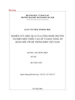 Nghiên cứu hiệu quả của công nghệ truyền tải điện một chiều cao áp và khả năng áp dụng đối với hệ thống điện việt nam 