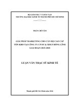 Giải pháp marketing cho căn hộ cao cấp tồn kho tại công ty CPĐT  XDGT hồng lĩnh giai đoạn 2015   2018 