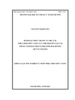 đánh giá thực trạng và nhu cầu phục hồi chức năng của trẻ khuyết tật tại trung tâm bảo trợ xã hội tỉnh hải dương quý ii năm 2015 