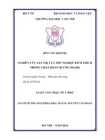 Nghiên cứu giá trị của thử nghiệm kích thích trong chẩn đoán dị ứng NSAIDs 