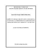 Nghiên cứu mối quan hệ giữa chất lượng dịch vụ, sự hài lòng và ý định hành vi của khách du lịch nội địa đối với du lịch “homestay” tại việt nam 