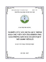 Nghiên cứu xây dựng quy trình bào chế viên nén felodipin 5mg giải phóng kéo dài 10 giờ ở quy mô 10 000 viên lô 