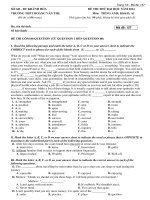 Đề thi thử ĐH môn Tiếng anh hay nhất