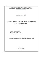 luận án chuyển nhượng quyền sử dụng đất theo pháp luật việt nam (tt) 