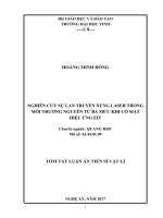Nghiên cứu sự lan truyền xung laser trong môi trường nguyên tử ba mức khi có mặt hiệu ứng EIT (tt) 