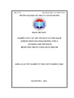 Nghiên cứu các yếu tố nguy cơ tim mạch ở bệnh nhân đái tháo đường type 2 tại khoa nội tim mạch bệnh viện trung ương quân đội 108 