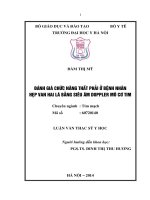 Đánh giá chức năng thất phải ở bệnh nhân hẹp van hai lá bằng phương pháp siêu âm doppler mô cơ tim 