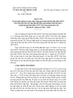 Báo cáo sơ kết giữa nhiệm kỳ 2014 2019 Hội LHTN