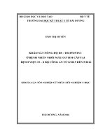Khảo sát nồng độ HS   TROPONIN i ở bệnh nhân nhồi máu cơ tim cấp tại bệnh viện19 – 8 bộ công an từ 82015 đến 52016 