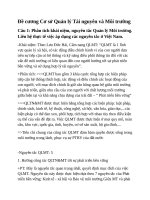 Đề cương Cơ sở Quản lý Tài nguyên và Môi trường